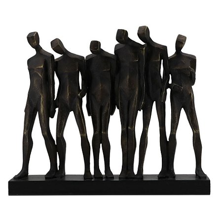 FIGURA DECORATIVA DE RESINA PRETA