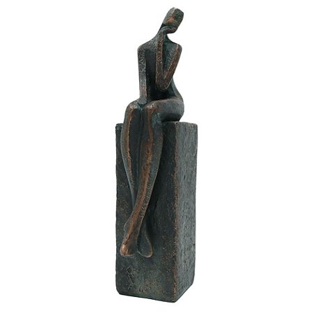 PECA DECORATIVA DE RESINA MARROM