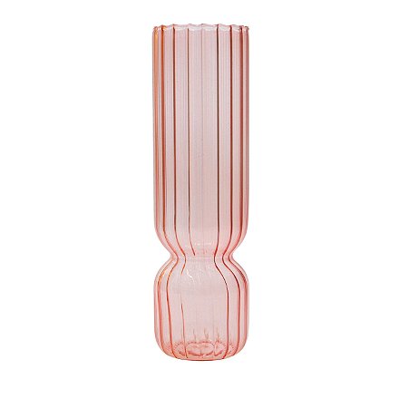 VASO DE VIDRO ROSA