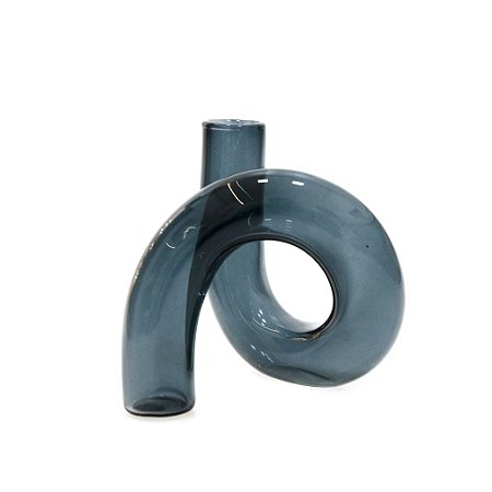 VASO DE VIDRO AZUL