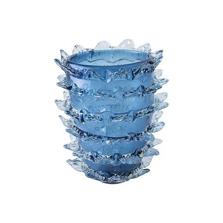 VASO DE VIDRO AZUL