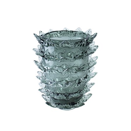 VASO DE VIDRO CINZA