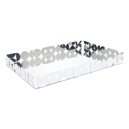 BANDEJA DE AÇO INOX BAUHAUS 48CM X 30CM X 4CM - WOLFF