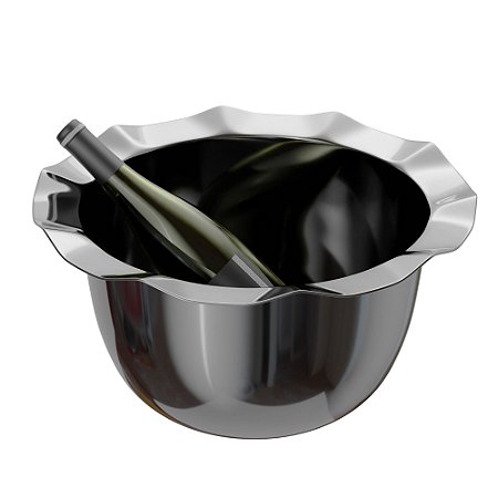 BALDE DE AÇO INOX PARA VINHO BONBON 37CM X 37CM X 21,5CM - WOLFF