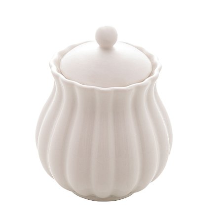 AÇUCAREIRO DE PORCELANA PÉLATA BRANCO MATT 10,5CM X 8,5CM - WOLFF