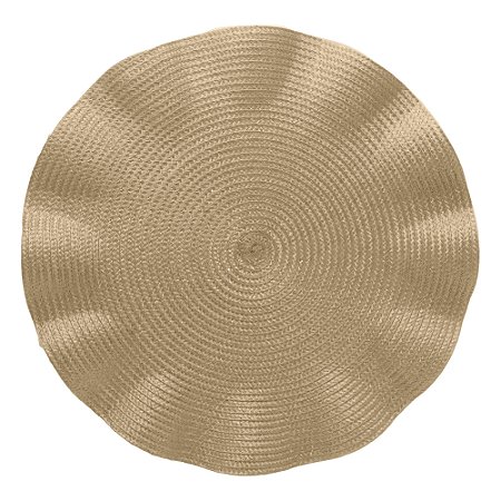 LUGAR AMERICANO DE POLIÉSTER BABADO DOURADO 38CM - WOLFF