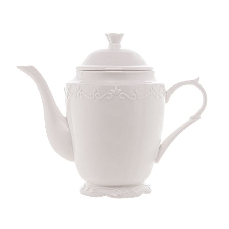 BULE DE PORCELANA DE CHÁ ALTO RELEVO BRANCO 1L- WOLFF