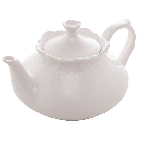 BULE DE PORCELANA DE CAFÉ ALTO RELEVO BRANCO 780ML - WOLFF