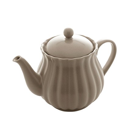 BULE DE CHÁ DE PORCELANA PÉTALA AREIA MATT 950ML - WOLFF
