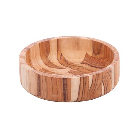 BOWL DE MADEIRA TECA 15CM X 4CM - WOLFF CRAFT