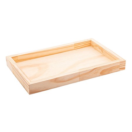 BANDEJA DE MADEIRA PINUS 38CM X 24CM - WOODART