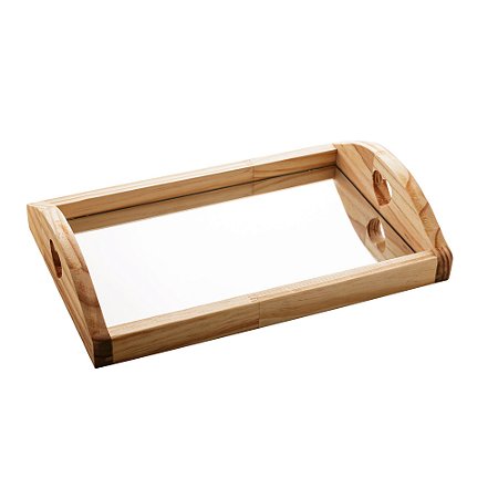 BANDEJA DE MADEIRA PINUS 35CM X 23CM X 7CM - WOODART