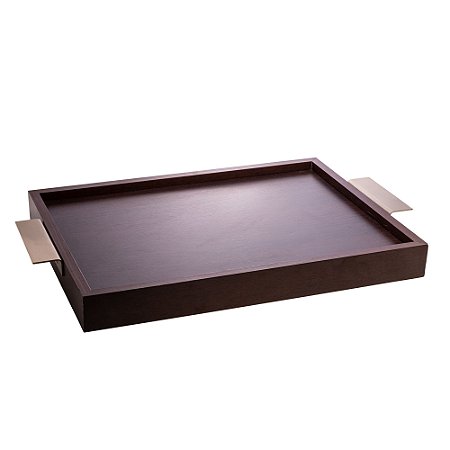 BANDEJA DE MADEIRA PARA CAFÉ DA MANHÃ PINUS AMADEIRADA 55CM X 35CM X 23CM - WOODART