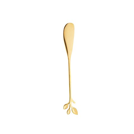CONJUNTO 4 ESPÁTULAS DE AÇO INOX LEAVES DOURADO - WOLFF