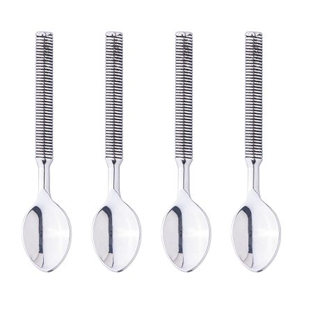 CONJUNTO 4 COLHERES DE AÇO INOX ESPIRAL - WOLFF