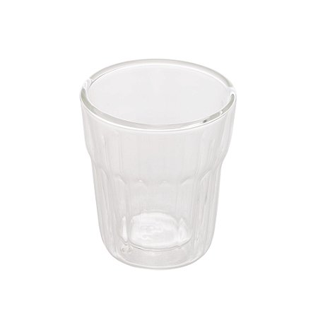 CONJUNTO 2 COPOS DE CAFÉ PAREDE DUPLA DE VIDRO BOROSSILICATO RESISTENTE A CALOR RETRÔ 100ML - WOLFF