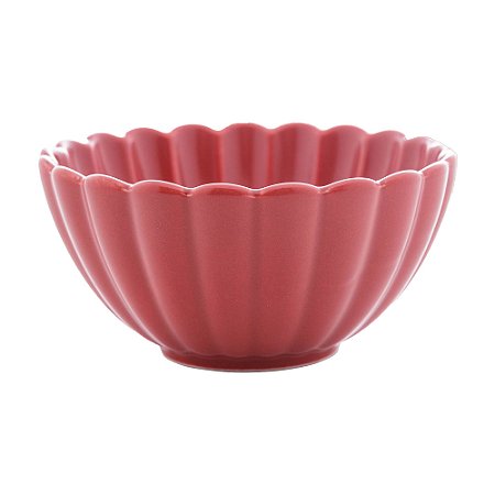 CONJUNTO 2 BOWLS DE PORCELANA PÉTALA VERMELHO MATT 12CM X 6 CM - WOLFF