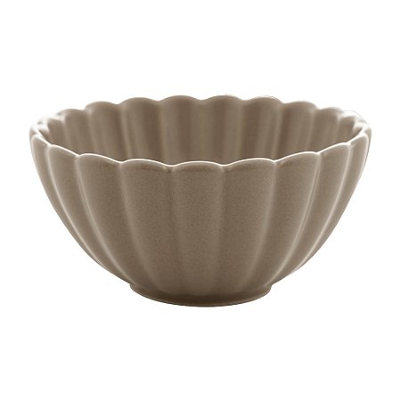 CONJUNTO 2 BOWLS DE PORCELANA PÉTALA AREIA MATT 12CM X 6CM - WOLFF
