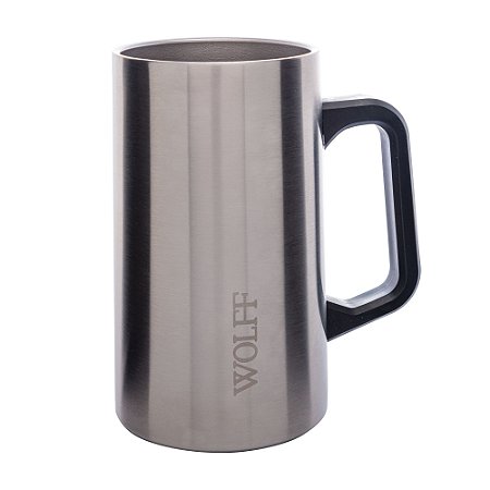 CANECA TÉRMICA PARA CERVEJA DE AÇO INOX 500ML - WOLFF
