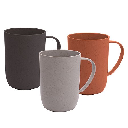 CANECA EM FIBRA DE PINHO E PP PINE SORTIDO 400ML - WOLFF