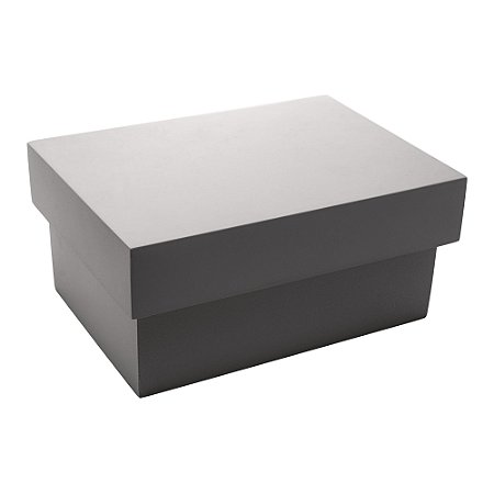 CAIXA ORGANIZADORA DE MDF LAQUEADA CINZA 20CM X 15CM X 9CM - WOODART