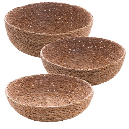 CONJUNTO 3 CESTAS DE FIBRA NATURAL - WOLFF