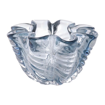 CENTRO DE MESA DE VIDRO ITALY AZUL 15,5CM X 15,5CM X 9CM - WOLFF