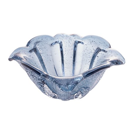 CENTRO DE MESA DE VIDRO ITALY AZUL 11,5CM X 7CM - WOLFF