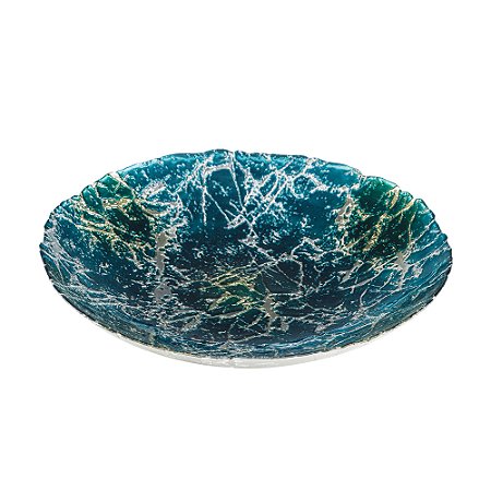 CENTRO DE MESA DE VIDRO CARRARA 40CM X 7CM - WOLFF