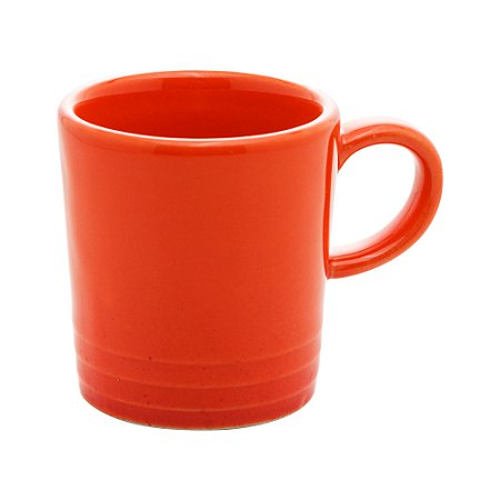 XÍCARA DE CAFÉ DE CERÂMICA RETRÔ LARANJA 100ML - WOLFF