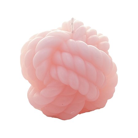 VELA DE PARAFINA NÓ ROSÉ 7CM X 6CM - WOLFF