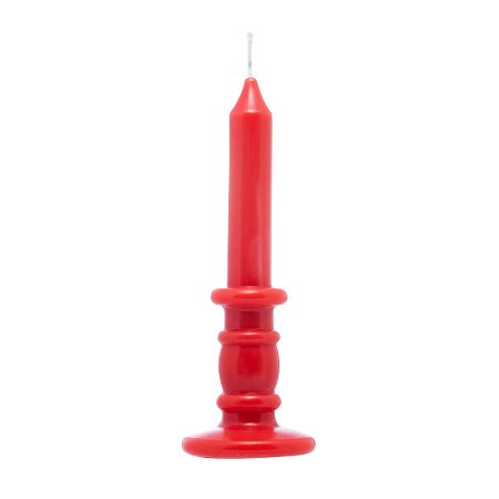 VELA DE PARAFINA CLASSIC VERMELHA 6CM X 6CM X 16,5CM - WOLFF
