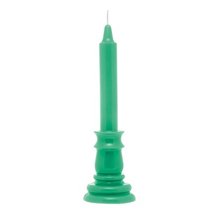 VELA DE PARAFINA CLASSIC VERDE 7,5CM X 7,5CM X 25CM - WOLFF