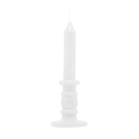 VELA DE PARAFINA CLASSIC BRANCA 6CM X 6CM X 16,5CM - WOLFF