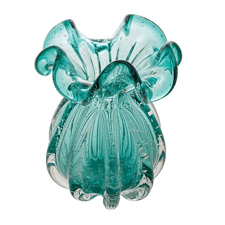 VASO DE VIDRO ITALY TIFFANY 13CM X 17,5CM - WOLFF