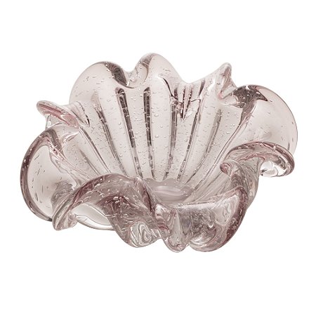 VASO DE VIDRO ITALY ROSA CLARO 20CM X 11CM - WOLFF