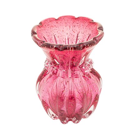 VASO DE VIDRO ITALY ROSA 9,5CM X 14CM - WOLFF