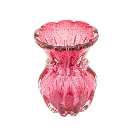 VASO DE VIDRO ITALY ROSA 7,5CM X 12CM - WOLFF