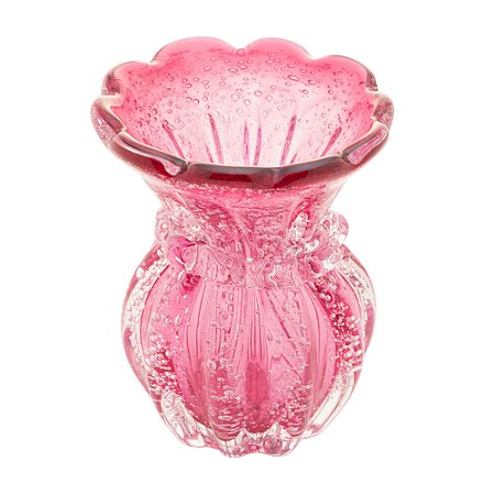 VASO DE VIDRO ITALY ROSA 12CM X 16CM - WOLFF