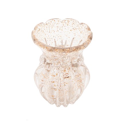 VASO DE VIDRO ITALY DOURADO 7,5CM X 12CM - WOLFF