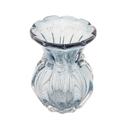 VASO DE VIDRO ITALY AZUL 9,5CM X 14CM - WOLFF