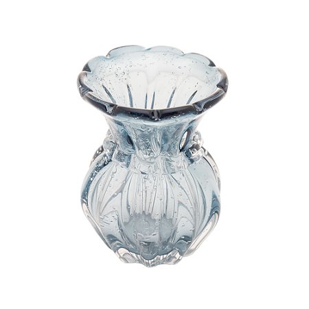 VASO DE VIDRO ITALY AZUL 7,5CM X 12CM - WOLFF