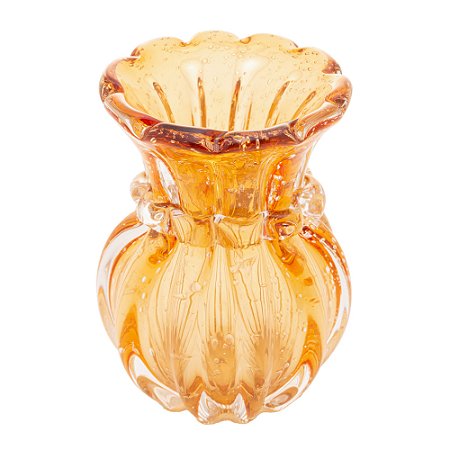 VASO DE VIDRO ITALY ÂMBAR 9,5CM X 14CM - WOLFF