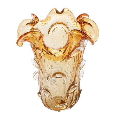 VASO DE VIDRO ITALY ÂMBAR 18CM X 24CM - WOLFF