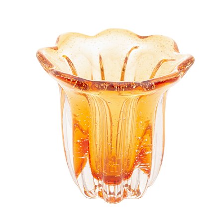 VASO DE VIDRO ITALY ÂMBAR 14,5CM X 13CM - WOLFF