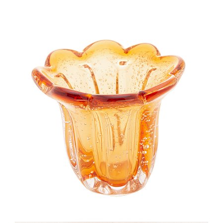 VASO DE VIDRO ITALY ÂMBAR 12CM X 11CM - WOLFF