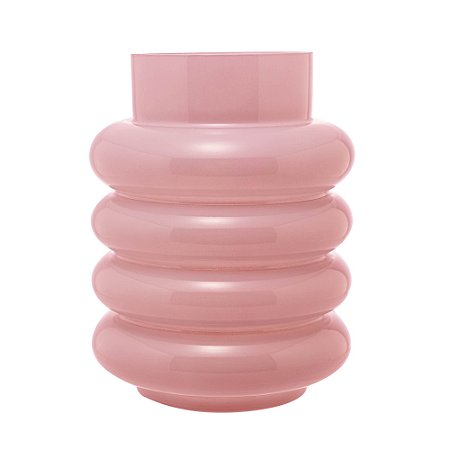 VASO DE VIDRO GOMOS ROSA 15CM X 15CM X 20CM - WOLFF