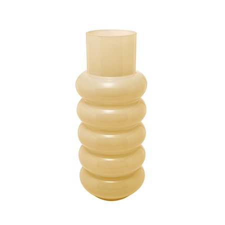 VASO DE VIDRO GOMOS AMARELO 15CM X 15CM X 35CM - WOLFF