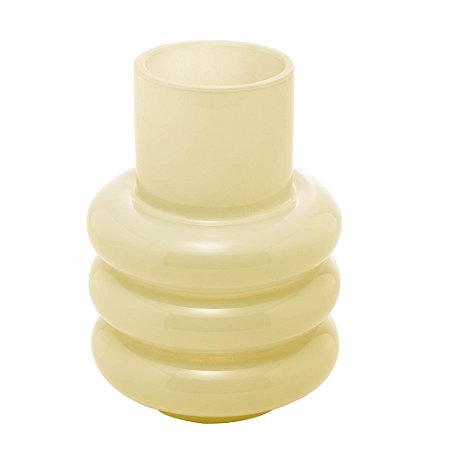 VASO DE VIDRO GOMOS AMARELO 10CM X 10CM X 14CM - WOLFF