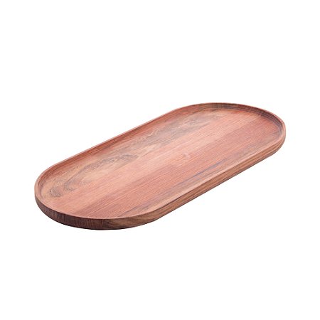 TRAVESSA DE MADEIRA JATOBÁ OVAL 40CM X 18CM X 2CM - WOLFF CRAFT